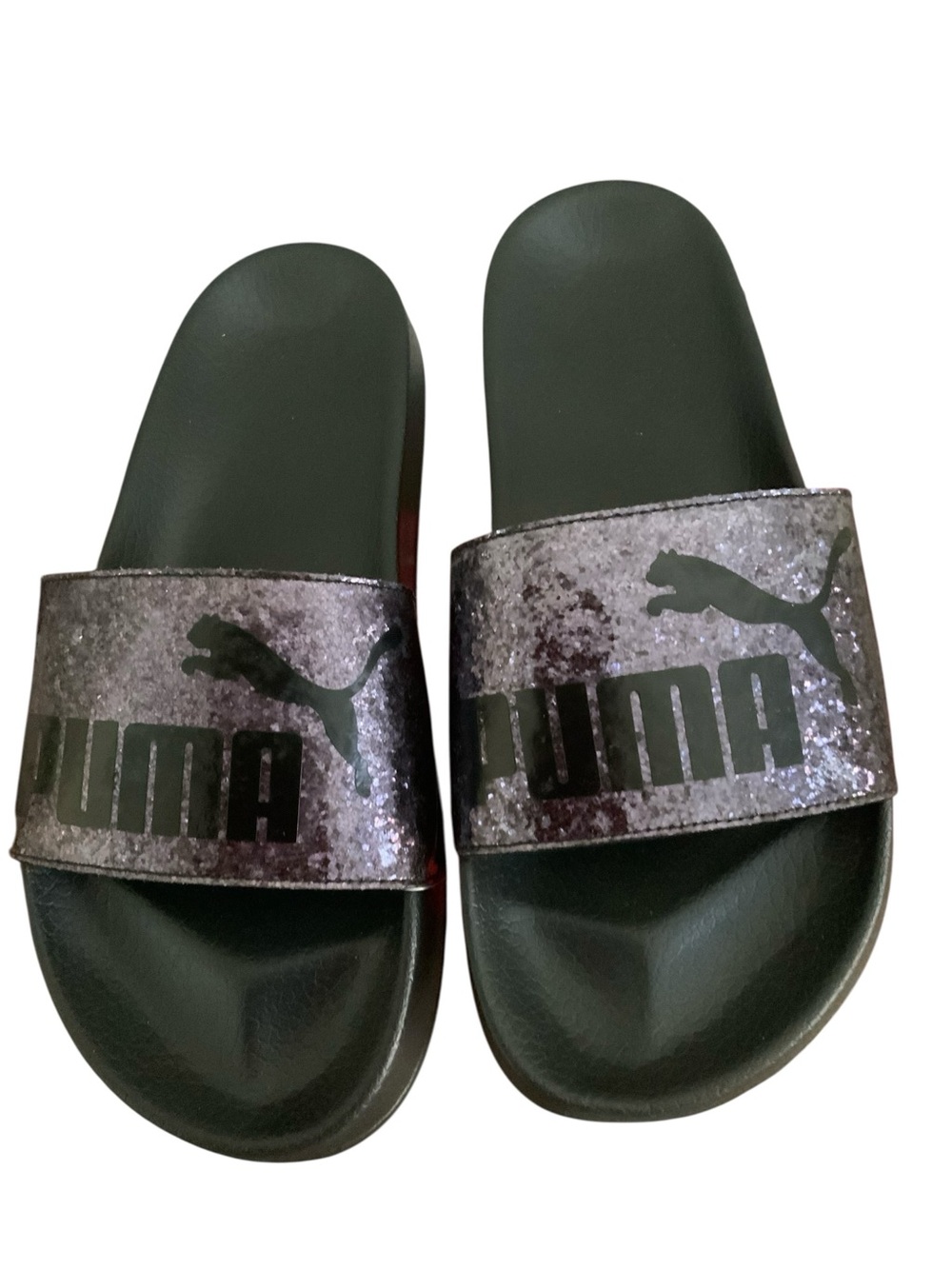 Puma Leadcat Womens Size 6.5 Glitz Slide Purple Slip-On Beach Summer Comfort